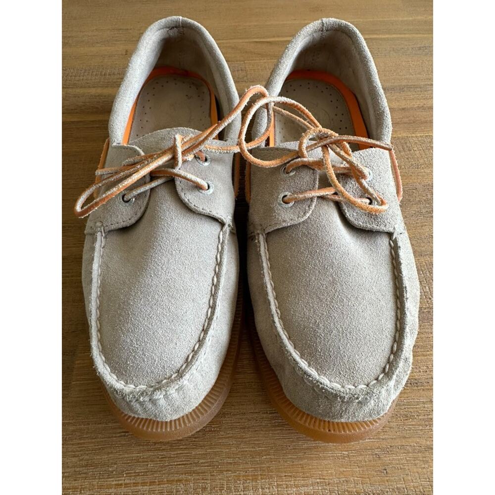 Sperry Top-Sider Authentic Original 2-Eye Boat Suede Shoes Men's size 11 Gray